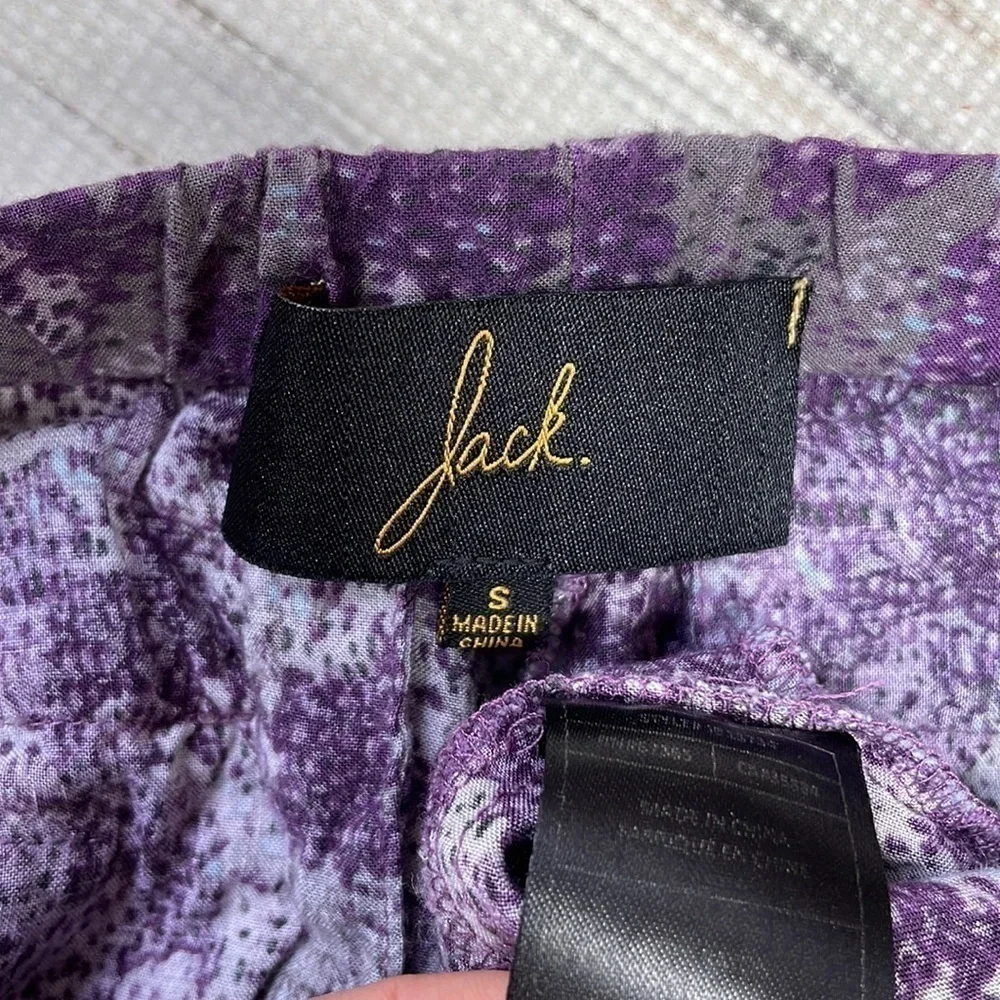 Jack Shorts Purple Blue Lavender Pleated Pockets Size Small